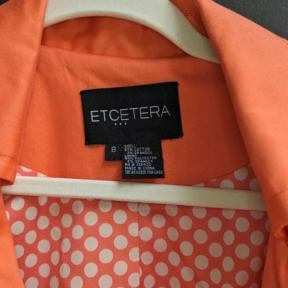 Etcetera Bell Sleeve Trenchcoat Peachy Coral - Picture 8 of 13